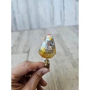Antique Mercury glass bird clip ornament rainbow Xmas tree